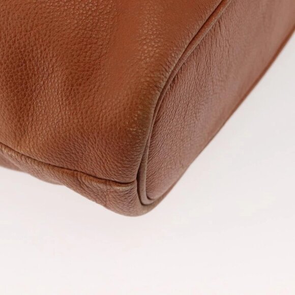 SAINT LAURENT Shoulder Bag Leather Brown Gold Auth SW1562 - Picture 4 of 16